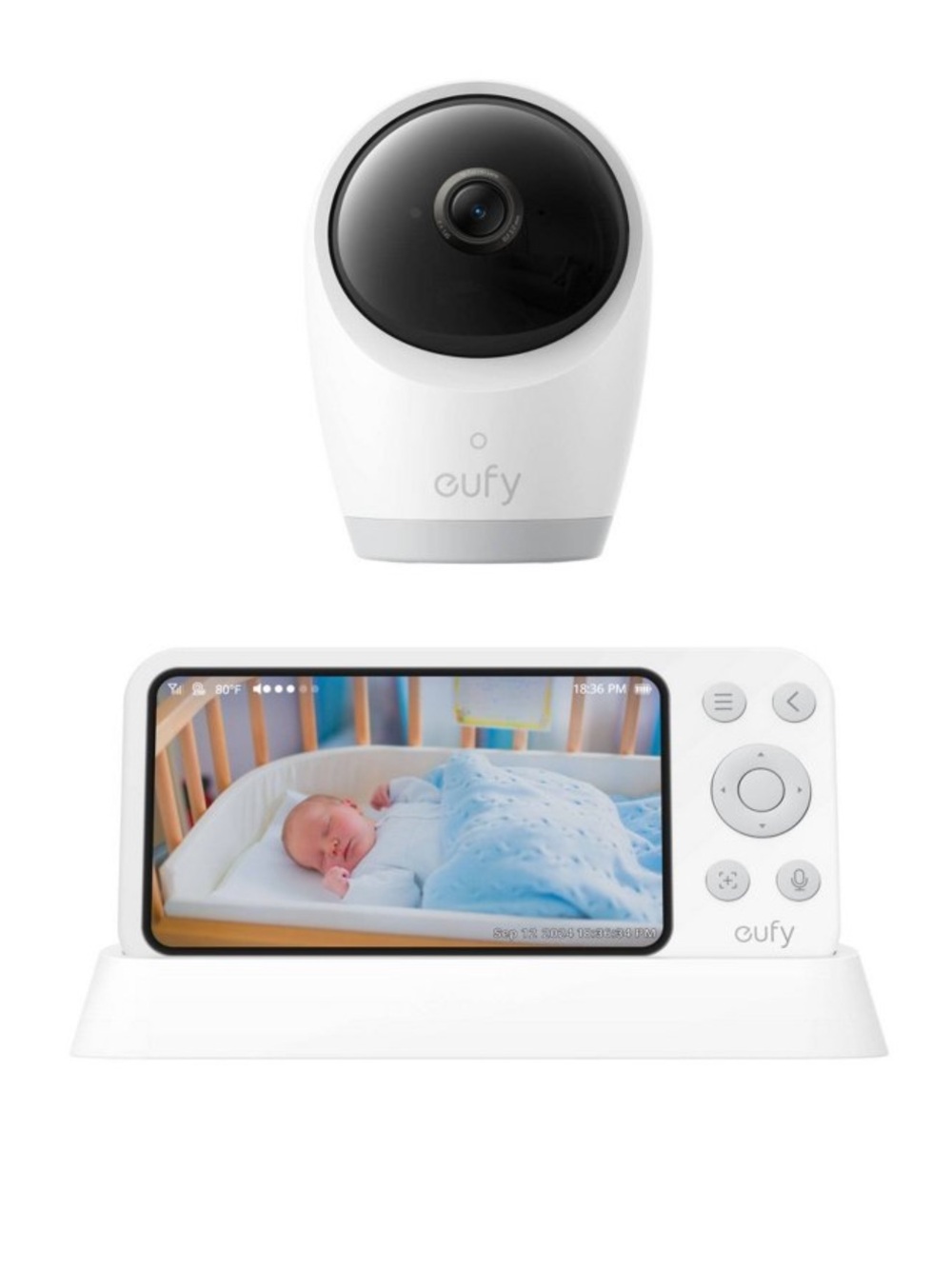 eufy Baby Monitor and Charging Base with 4K Camera •Factory Sealed•